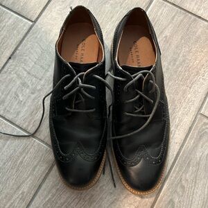 Cole Haan Men's Black Leather Derbys